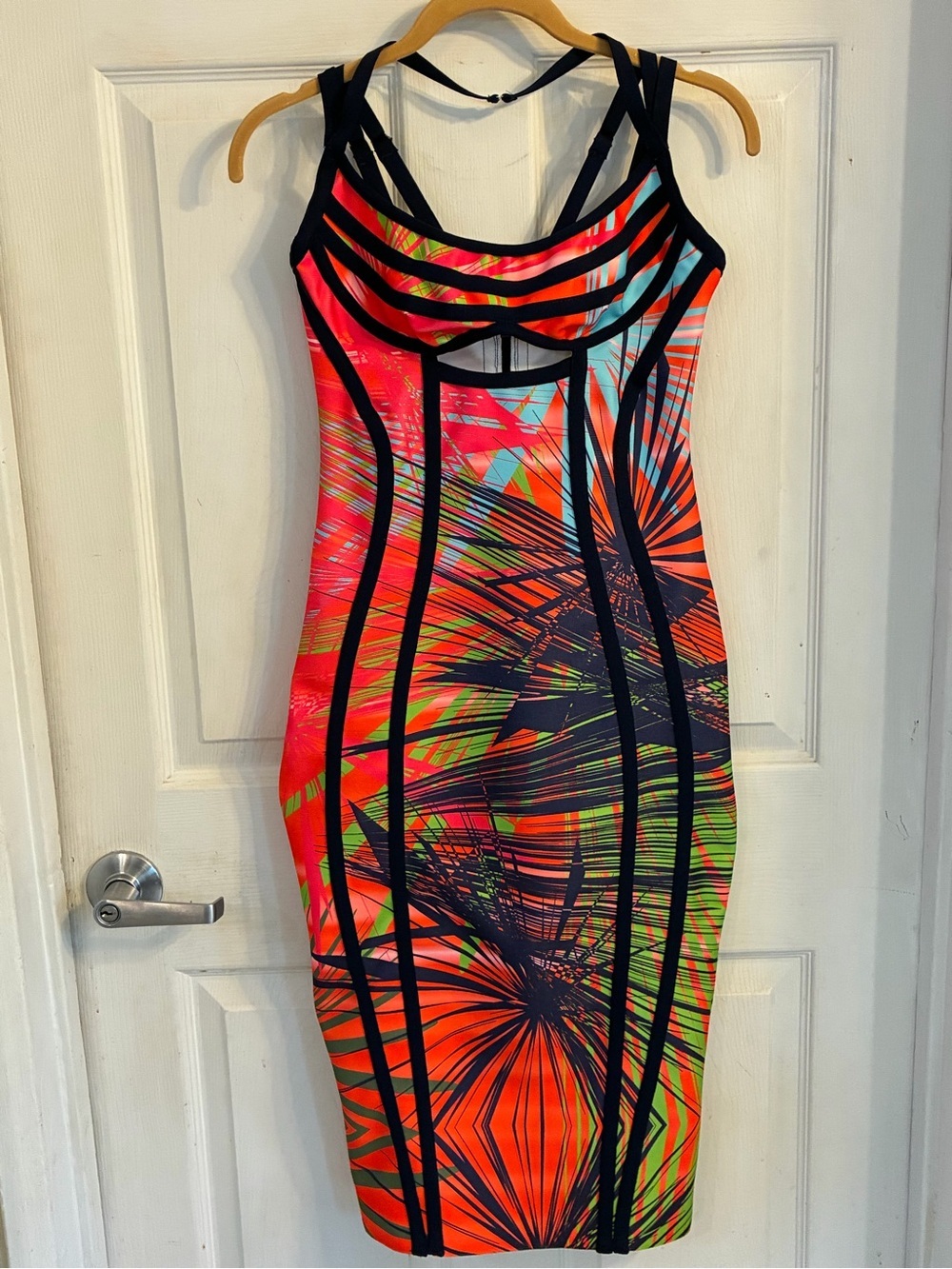 Fashion Nova Woman’s Sophia Bandage Multicolor Midi Dress, Size: S, NWT